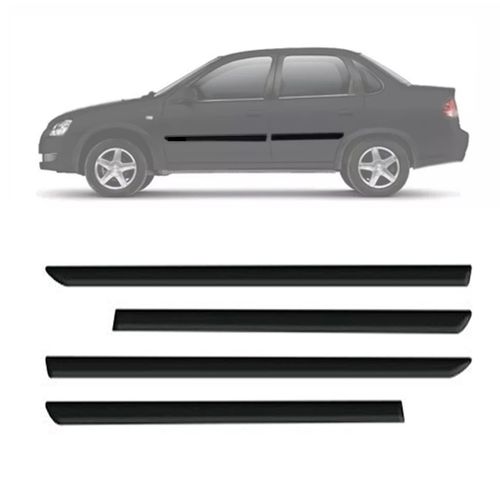 FRISO DAS PORTAS CORSA CLASSIC 2011 A 2017 PRETO TEXTURIZADO SANFIL
