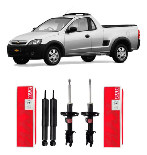 Kit 4 Amortecedor Traseiro Dianteiro Montana 2003 2004 2005