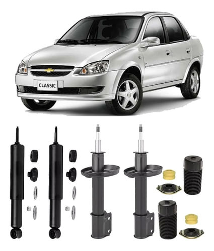 Kit 4 Amortecedor Batente Classic 2004 2005 2006 2007 2008