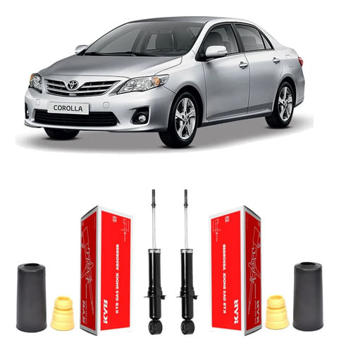 2 Amortecedor E Kit Traseiro Corolla 2013 2014 2015 2016 17