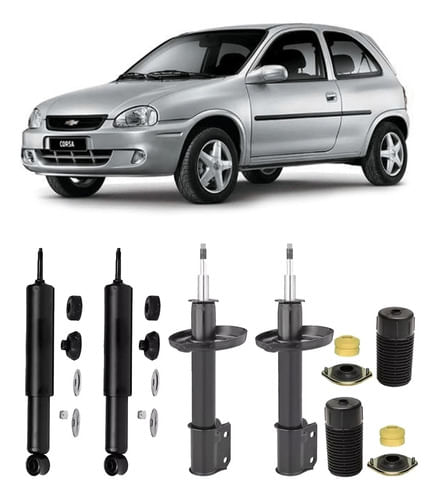 4 Amortecedor Com Kit Coxim Corsa 1994 1995 1996 1997 1998