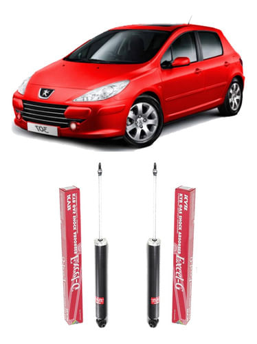 2 Amortecedor Traseiro Peugeot 307 2007 2008 2009 2010 2011