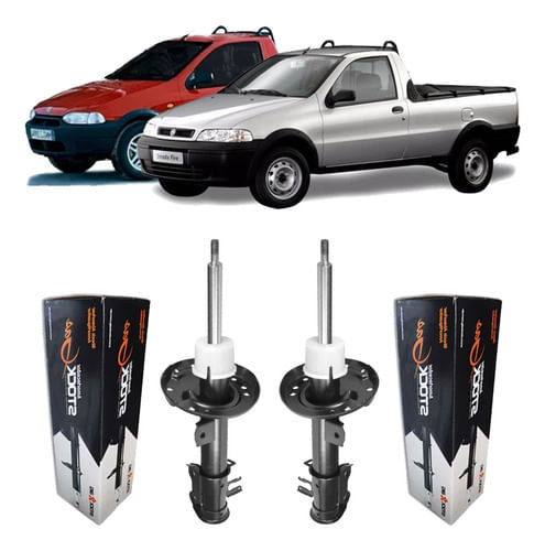2 Suspensão Dianteira Amortecedor Fiat Strada 1998 1999 2000
