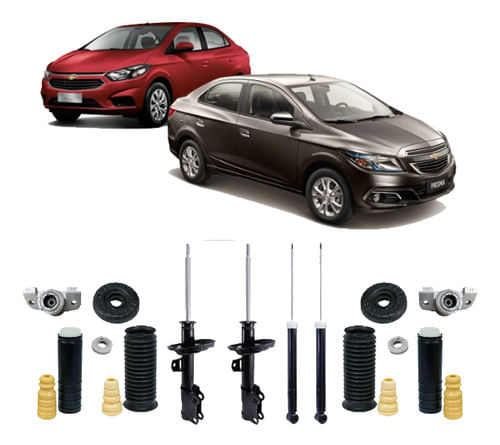 4 Amortecedor + Batente Coifa Coxim Prisma 2013 2014 2015 16