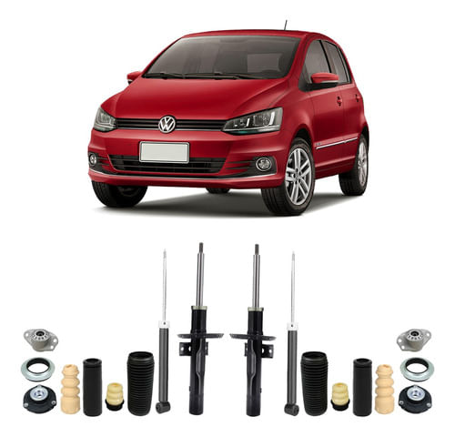 4 Amortecedor + Kit Suspensão Volks Fox 2017 2018 2019 2020