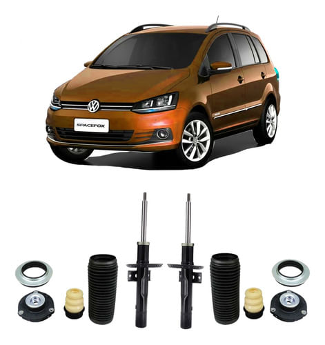 2 Amortecedor + Kit Dianteiro Space Fox 2004 2005 2006 2007