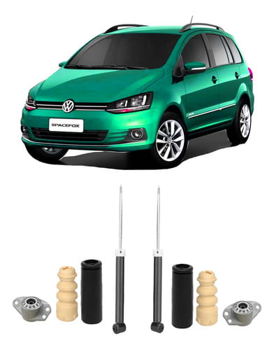 Kit 2 Amortecedor Coxim Coifa Traseira Space 2008 2009 2010