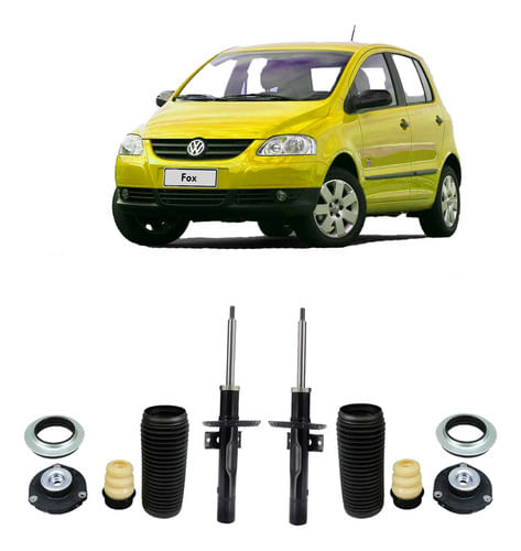 2 Amortecedor + Kit Reparo Dianteiro Fox 2004 2005 2006 2007