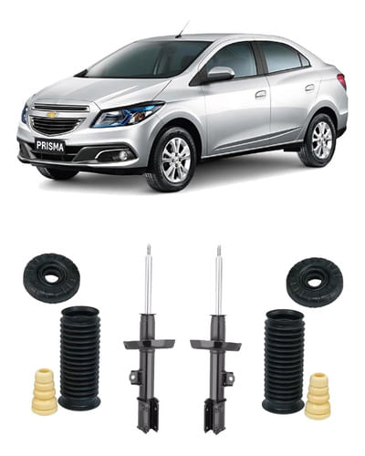 2 Amortecedor Dianteiro Kit Suspenção Prisma 2013 2014 2015