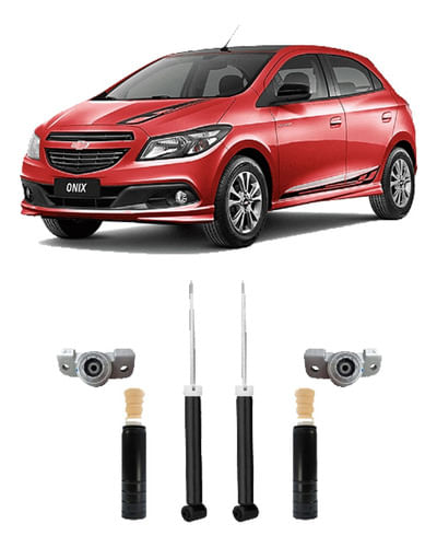2 Amortecedores Kit Suspensão Traseira Onix 2017 2018 2019