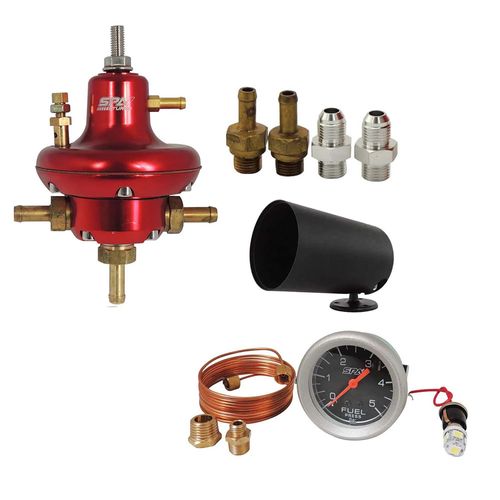 DOSADOR DE COMBUSTÍVEL HPC BILLET V3 MOTORES CARBURADOS + MANÔMETRO DE PRESSÃO DE COMBUSTÍVEL 5 BAR 52 MM SPA TURBO + SUPORTE GRÁTIS