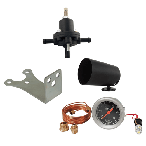 Dosador combustível Composite com suporte para motores injetados + MANÔMETRO DE PRESSÃO DE COMBUSTÍVEL 10 BAR 52 MM SPA TURBO com Suporte