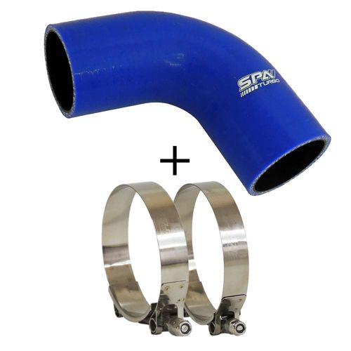Mangueira de Pressurização de Silicone 90° 2 1/2" x 100mm - Spa Turbo - Unidade - Veículos Leves e Pesados