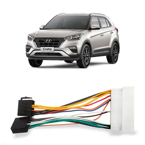 Chicote de Ligação Creta 2017 a 2023 Conector ISO Macho Expex