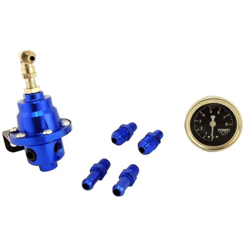 Dosador de Combustível 1:1 para motores injetados em alumínio billet com manômetro de combustível 160psi incorporado