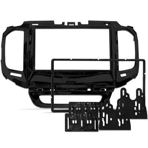 Moldura do Painel 2 Din Fiat Toro 2016 a 2021 Black Piano Padrão Japonês e Chinês