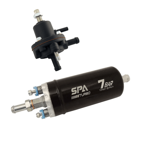 Dosador combustível Composite para motores injetados + Bomba elétrica de combustível externa 7 BAR