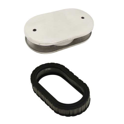 Filtro de ar esportivo oval para injeção monoponto GM com elemento filtrante esportivo oval 40mm