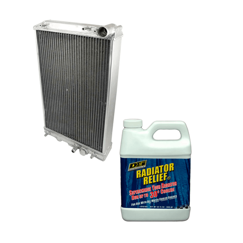 RADIADOR DE ÁGUA BRASADO EM ALUMÍNIO PARA VW AP (Bola G3 e G4) + Aditivo de radiador p/ motores de alta performance Radiator Relief DEI