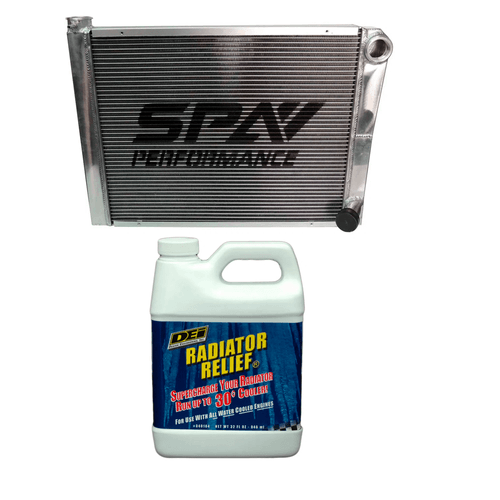 Radiador de Água em Alumínio - Colmeia - 560x468x56 MM-UNIVERSAL + Aditivo de radiador p/ motores de alta performance Radiator Relief DEI