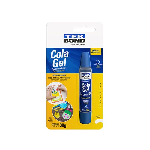 Cola Em Gel Escolar 2 Em 1 30G - Tekbond