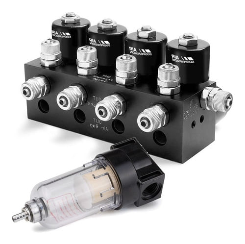 Bloco De Valvulas 8mm P/ Suspensão Ar+brinde Vecta Antigo