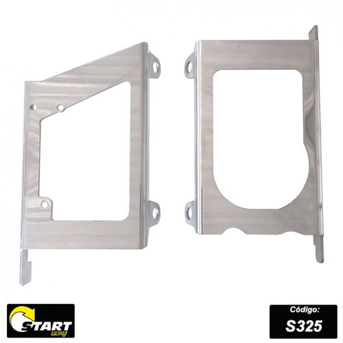 Proteção de Radiador Envolvente - MXF250 TS 2T 2018/23 / MXF 300 2T TS 2023 - Alumínio Polido