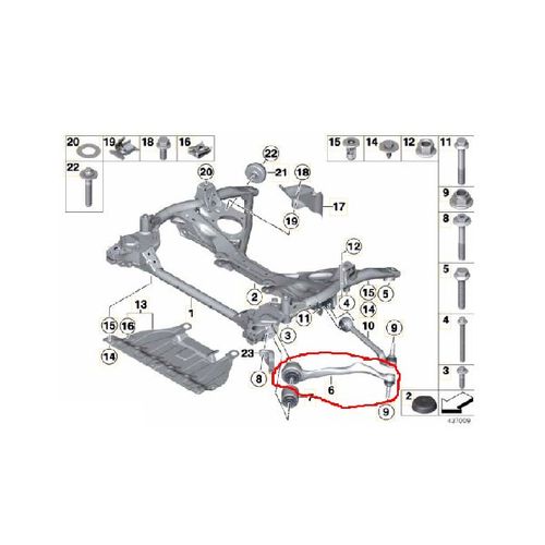 Braco Oscilante Dianteiro Bmw Serie 1 11/... Serie 3 11/... Serie 4 13/... (parte Dianteira Lado Es