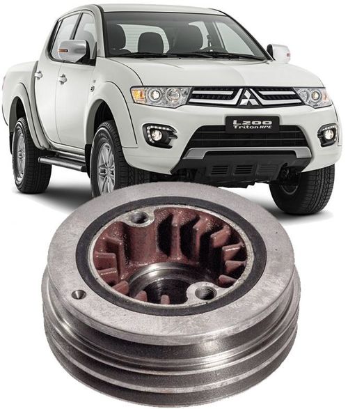 Polia Tripla Do Virabrequim Mitsubishi L200 Triton E Pajero 3.2 Diesel de 2007 à 2016