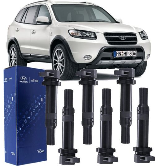 Kit 06 Bobinas Hyundai Santa Fe 2.7 2007... Kia Carnival 2 Pinos 27301-3e400 Nova Original
