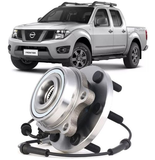Cubo De Roda Com Rolamento Dianteira Nissan Frontier 2.5 Diesel 4X4 apos 2008 Com sensor de freio ABS
