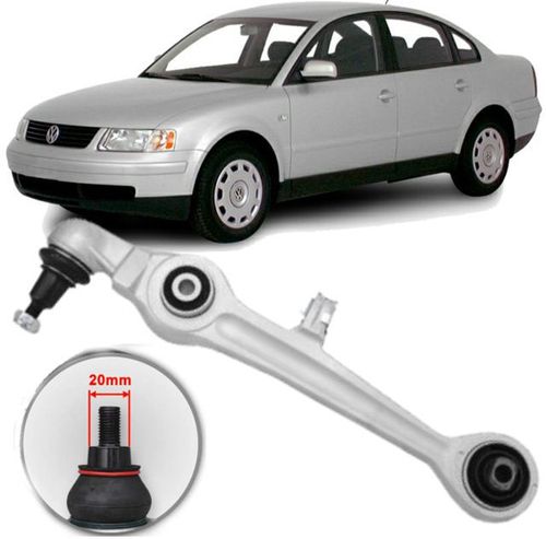 Braco Oscilante de suspensao Passat Audi A4 A6 Com Pivo Grosso 20mm de 1997 à 2005
