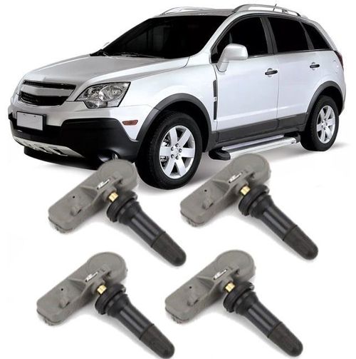 Kit com 04 Sensor de Pressao do Pneu TPMS Captiva 2.4 e 3.6 V6 Apos 2007 - 13586335