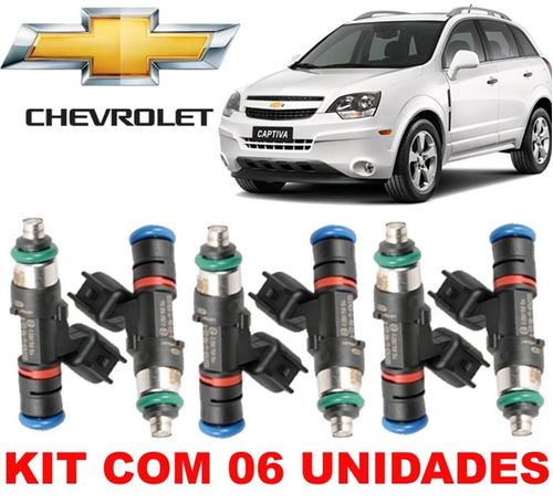 Kit com 06 Bico Injetor Captiva e Omega 3.6 V6 Original 0280158154