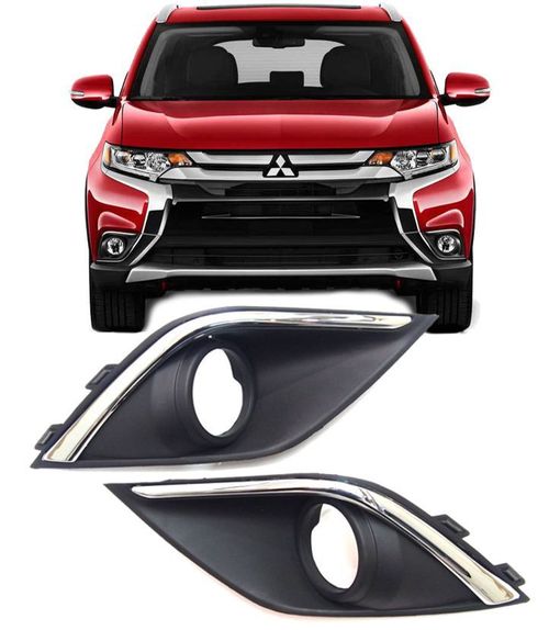 Par de Moldura Farol Milha Neblina Outlander 2016 ate 2019