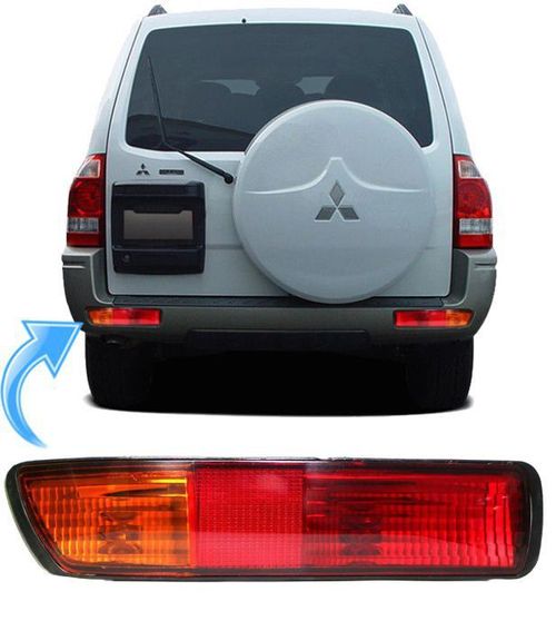 Lanterna de Neblina Parachoque Traseiro Pajero Full de 2001 a 2003 Esquerda