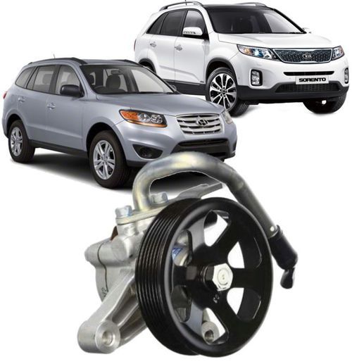 Bomba De Direção Hidráulica Sorento e Santa Fé 3.5 V6 24v de 2010 à 2015 - 57100-2P300
