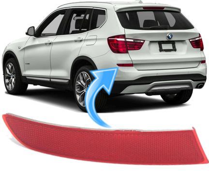Olho De Gato Refletor Parachoque Traseiro Bmw X3 de 2015 à 2017 - Esquerdo