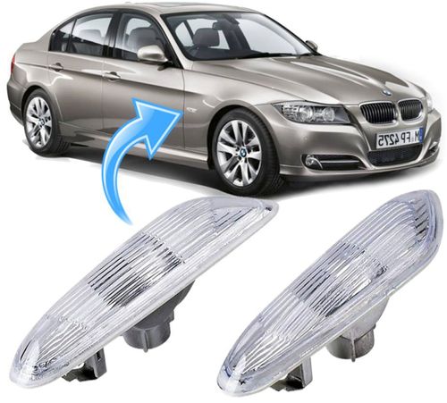 Pisca e Seta Lateral do Paralama Bmw 116i 118i 120i 320i 325i 328i 330i X1 de 2006 à 2012 - Par
