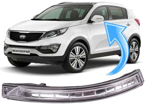 Pisca Seta Retrovisor Kia Sportage de 2011 à 2015 - Ld Esquerdo