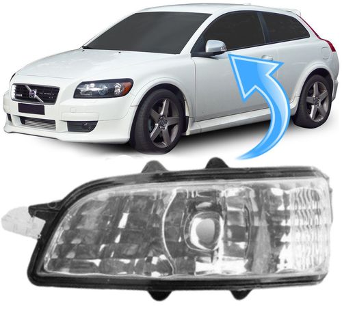 Pisca Seta Retrovisor Volvo C30 S40 V70 S80 de 2007 à 2012 - Ld Esquerdo