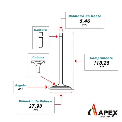 VALVULA ESCAPE - HONDA FIT 1.4 8V APOS 2003