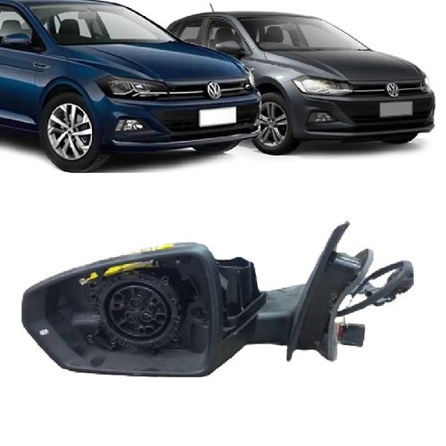 RETROVISOR ESQUERDO POLO/VIRTUS 2018/2024 MANUAL COM PISCA