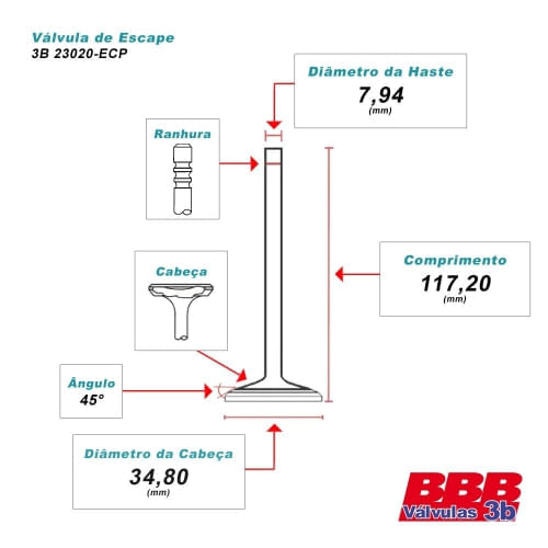 VALVULA ESCAPE - FORD RANGER TAURUS 3.0 V6 12V 1986 A 2000