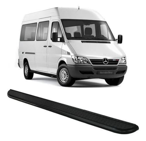 Estribo Chapa Sprinter 312D Preto Lado Passageiro