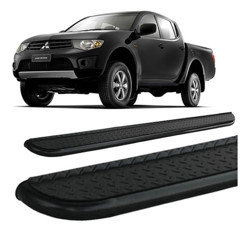 Estribo Chapa L-200 Triton 2008 a 2016 2,5" Preto