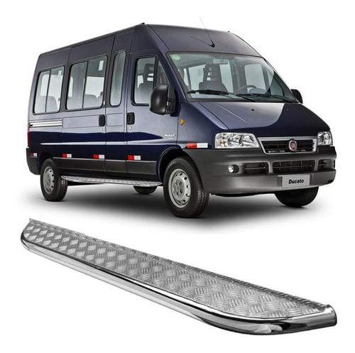Estribo Chapa Ducato Lado Passageiro Teto Alto 2,5" Cromado