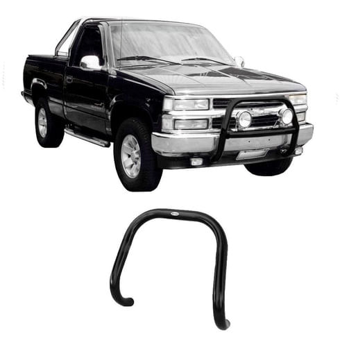 Para-choque De Impulsão Mata Boi Silverado Preto S/barra