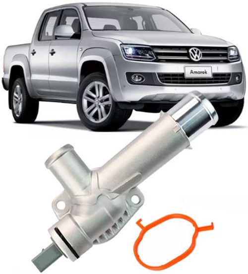 Flange Fluxo de Água com Sensor Temperatura em aluminio Amarok de 2010 à 2021
