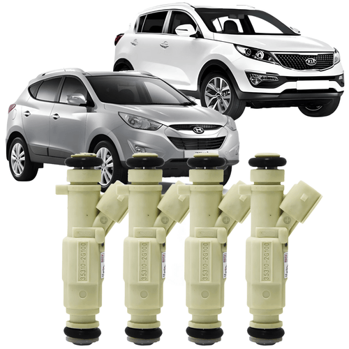 KIT 4 BICO INJETOR IX35 SPORTAGE 2.0 16V GASOLINA 2010-2012
